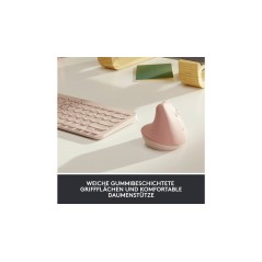 Logitech Lift Vertical Ergonomic Mouse - Wireless Optical in Pink | Ultimate Comfort & Precision